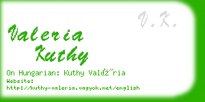 valeria kuthy business card